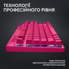 Клавіатура Logitech G Pro X TKL Lightspeed BT/WL Pink (920-012159)