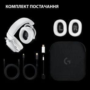 Фото: Гарнітура Logitech Pro X 2 Lightspeed White (L981-001269) № 10 | KTC