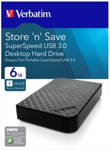  Зовнішній HDD Verbatim Store n Save 6TB Black (47686)
