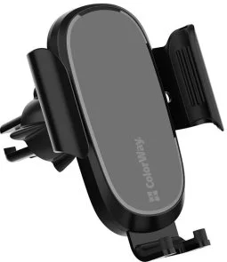 Фото: Кріплення для мобільного телефону ColorWay Air Vent Car Wireless Charger 15W Black (CW-CHAW038Q-BK) № 5 | KTC