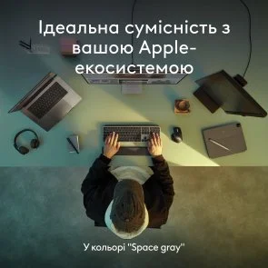 Фото: Клавіатура Logitech MX Keys S for Mac Wireless Space Gray (920-011637) № 9 | KTC