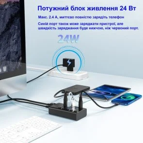 Фото: USB-хаб Dynamode 5 Port (DM-UH-P405-G) № 7 | KTC