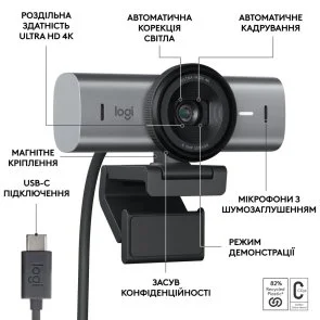 Фото: Web-камера Logitech MX Brio Graphite (960-001559) № 2 | KTC