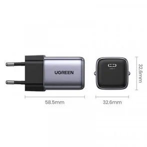 Фото: Зарядний пристрій UGREEN Nexode mini CD318 20W Gray (90664) № 3 | KTC