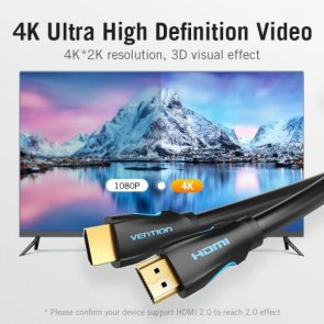 Кабель Vention v2.0 HDMI / HDMI 15m Black (VAA-M02-B1500)