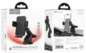 Кріплення для мобільного телефону Hoco H37 Cheetah car holder center console Black (6942007617192)