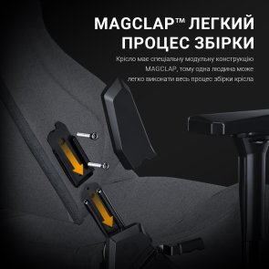 Крісло Anda Seat Kaiser 2 Pro Size XL Grey Linen Fabric (AD12YXL-17-G-F-G01)