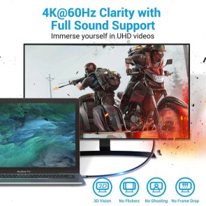 Кабель Vention 4K Type-C / HDMI 1.5m Black (CRBBG)