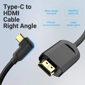 Кабель Vention 4K Type-C / HDMI 1.5m Black (CGVBG)