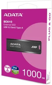 Фото: Зовнішній SSD-накопичувач A-Data SC610 1TB Black (SC610-1000G-CBK/RD) № 6 | KTC