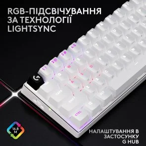Фото: Клавіатура Logitech G Pro X 60 Lightspeed Wireless White (920-011930) № 7 | KTC