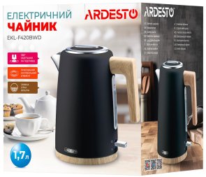 Електрочайник Ardesto EKL-F420 Black (EKL-F420BWD)