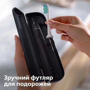 Електрична зубна щітка Philips Sonicare 3100 series Black with case (HX3673/14)