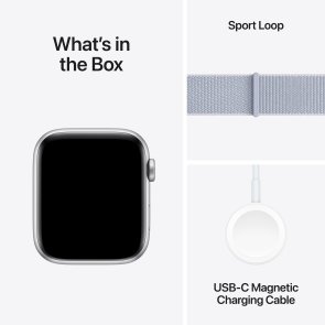 Смарт годинник Apple Watch Series SE 2 2024 GPS 44mm Silver Aluminium Case with Blue Cloud Sport Loop (MXET3)