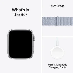 Фото: Смарт годинник Apple Watch Series SE 2 2024 GPS 44mm Silver Aluminium Case with Blue Cloud Sport Loop (MXET3) № 7 | KTC