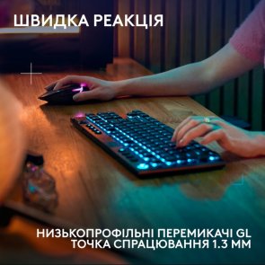 Клавіатура Logitech G915 X Lightspeed TKL US International Clicky Wireless Black (920-012757)