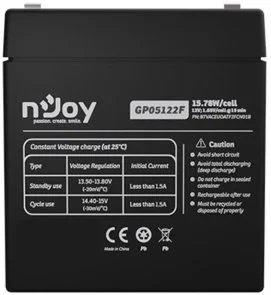 Фото: Батарея для ДБЖ Njoy GP05122F 12V 5AH AGM № 6 | KTC