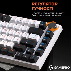 Фото: Клавіатура GamePro MK160W RGB USB White № 6 | KTC