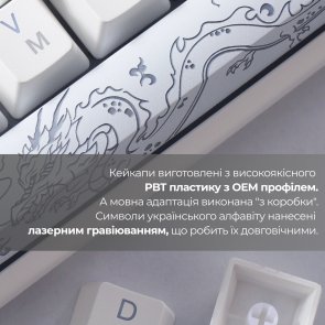 Клавіатура Ducky One 3 Cherry MX Blue RGB ENG/UKR White (DKON2108ST-CUAPXPWWWSC1)