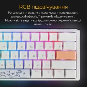 Фото: Клавіатура Ducky One 3 Mini Cherry MX Red RGB ENG/UKR White (DKON2161ST-RUAPXPWWWSC1) № 15 | KTC