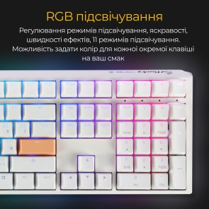 Клавіатура Ducky One 3 Cherry MX Red RGB ENG/UKR White (DKON2108ST-RUAPXPWWWSC1)