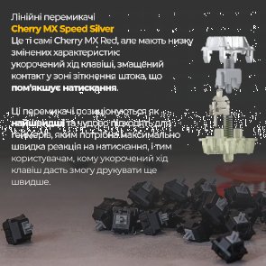 One 3 Cherry MX Speed Silver RGB ENG/UKR White