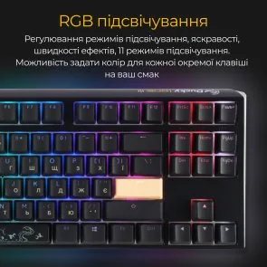 Фото: Клавіатура Ducky One 3 TKL Cherry MX Brown RGB ENG/UKR Black (DKON2187ST-BUAPXCLAWSC1) № 16 | KTC
