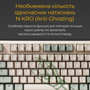 Клавіатура Ducky One 3 TKL Cherry MX Brown ENG/UKR Matcha Cream (DKON2187-BUAPXМAEGGC1)