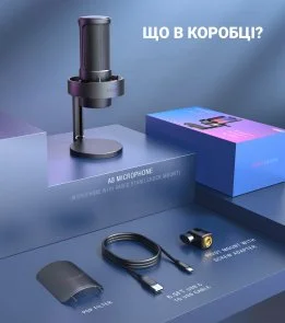Фото: Мікрофон Fifine A8 RGB Black № 7 | KTC
