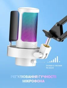 Фото: Мікрофон Fifine A8W AMPLIGAME RGB White № 8 | KTC
