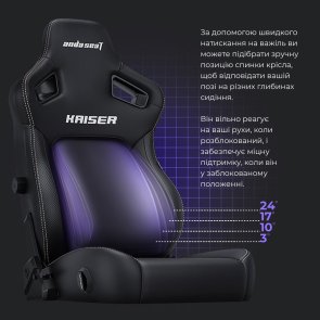 Крісло Anda Seat Kaiser 4 Size L Linen Fabric Black (AD12YDDC-L-20-B-CF)
