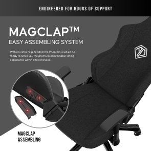  Крісло Anda Seat Phantom 3 Size L Fabric Black (AD18Y-06-B-F)