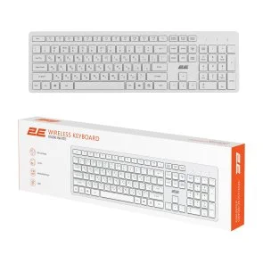 Фото: Клавіатура 2E KS260 ENG/UKR Wireless White (2E-KS260WWH_UA) № 9 | KTC