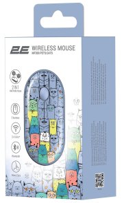  Миша 2E MF300 Pets Cats Silent Wireless Blue (2E-MF300WPETSBL)