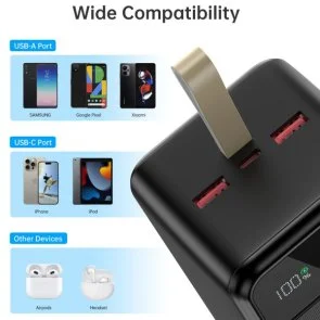 Фото: Батарея універсальна Choetech B732 50000mAh 22.5W Black (B732-ACBK) № 5 | KTC