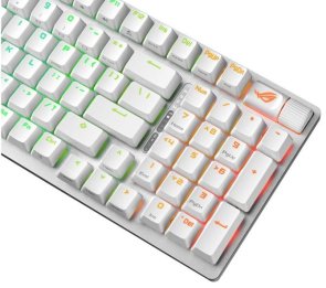 Клавіатура ASUS ROG Strix Scope II 96key NX Snow RGB USB/WL White (90MP037A-BKUA30)