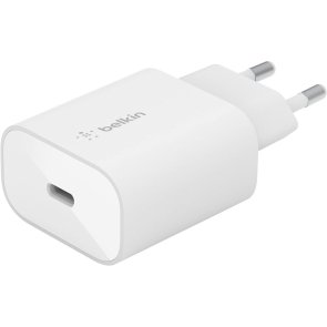 Зарядний пристрій Belkin BoostCharge 25W White with Type-C/Type-C (WCA004VF1MWH-B6)