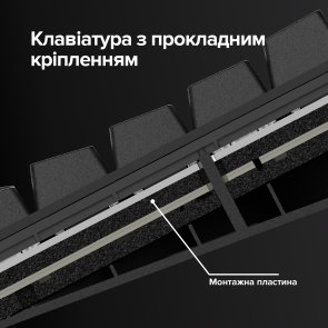 Клавіатура HyperX Alloy Rise 75 PBT HX Red ENG/UA Wireless/BT Black