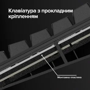Фото: Клавіатура HyperX Alloy Rise 75 PBT HX Red ENG/UA Wireless/BT Black № 13 | KTC