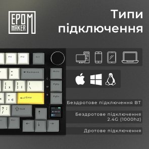 AK820 Pro Gift Switch Hot-Swap RGB WL/BT/USB Black