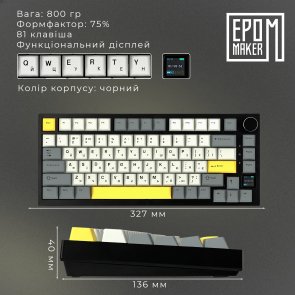 AK820 Pro Gift Switch Hot-Swap RGB WL/BT/USB Black