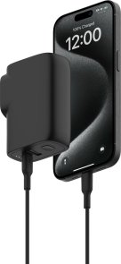 Зарядний пристрій Belkin Hybrid Wall Charger 25W and Power Bank 5K with Type-C/Type-C (BPZ003BT1MBK-B6)