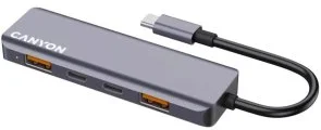 Фото: USB-хаб Canyon DS-18 5in1 USB-C Grey (CNS-TDS18) № 4 | KTC
