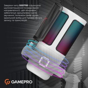 Мікрофон GamePro UGM105 White (UGM105W)