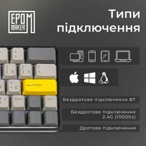 Фото: Клавіатура Epomaker EP64 Mulan Switch Hot-Swap RGB Black (EP64-B-M) № 10 | KTC