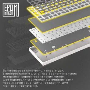 Фото: Клавіатура Epomaker EP64 Mulan Switch Hot-Swap RGB Black (EP64-B-M) № 9 | KTC