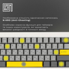 Клавіатура Epomaker Shadow-X Mulan Switch Hot-Swap RGB WL/BT/USB White (SHX-W-M)