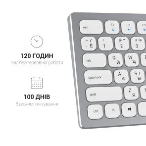 Фото: Клавіатура OfficePro SK1550 Wireless White (SK1550W) № 11 | KTC