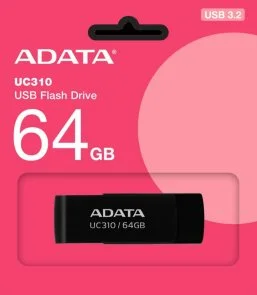 Фото: Флешка USB A-Data UC310 64GB Black (UC310-64G-RBK) № 3 | KTC