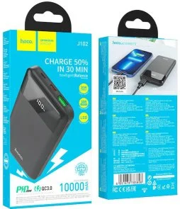 Фото: Батарея універсальна Hoco J102 Cool figure 10000mAh 20W Black (6931474783608) № 4 | KTC